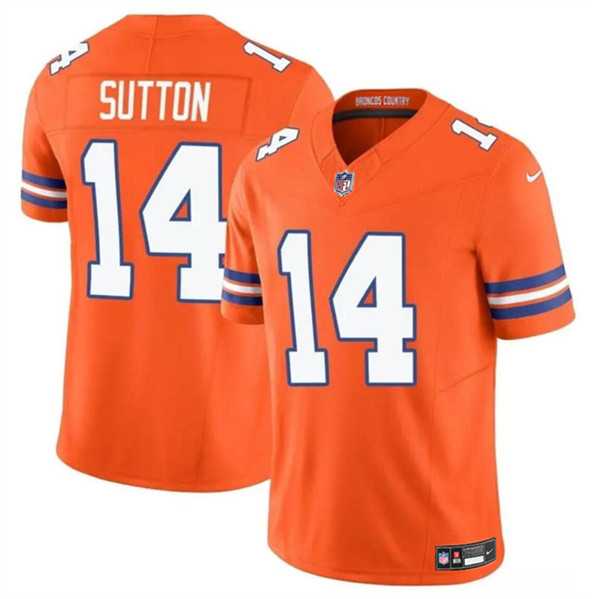 Men & Women & Youth Denver Broncos #14 Courtland Sutton Orange F.U.S.E. Mile High Collection 1977 Throwback Vapor Limited Football Stitched Jersey,We sell and wholesale Men & Women & Youth Denver Broncos #14 Courtland Sutton Orange F.U.S.E. Mile High Collection 1977 Throwback Vapor Limited Football Stitched Jersey on line form chian!